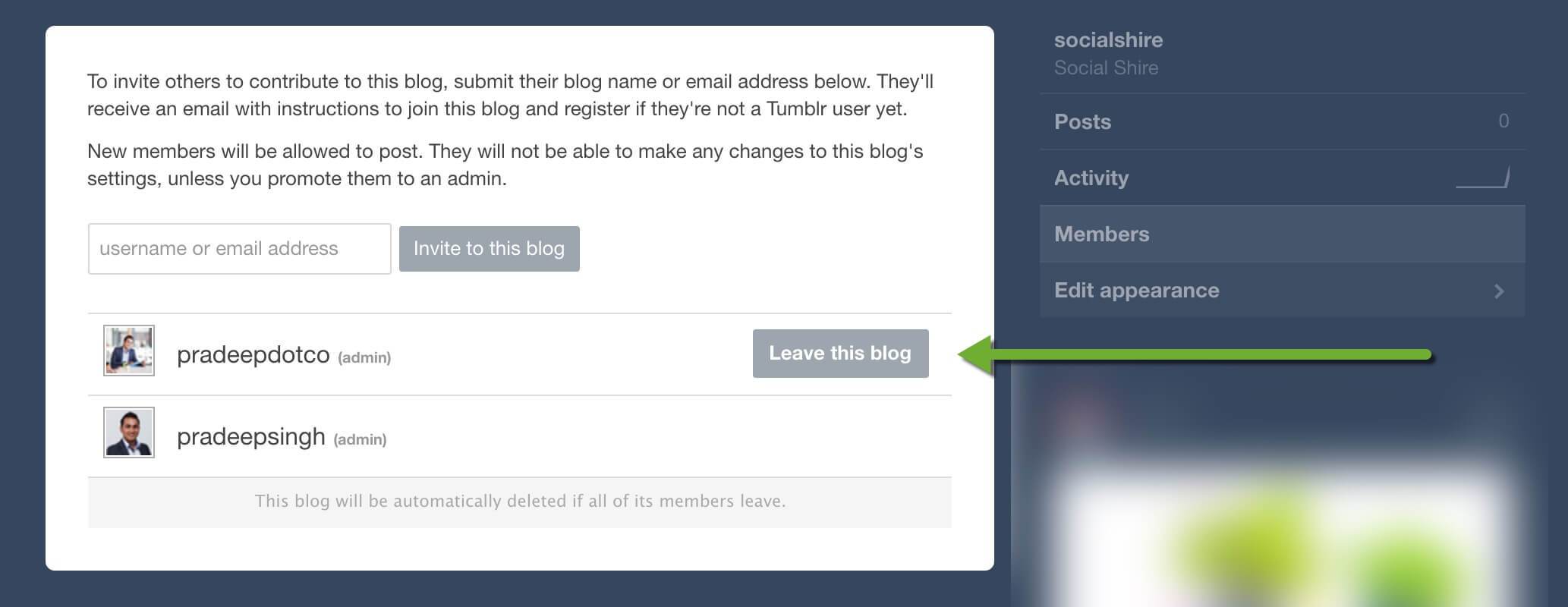 Leaving Tumblr Blog for New Account Change